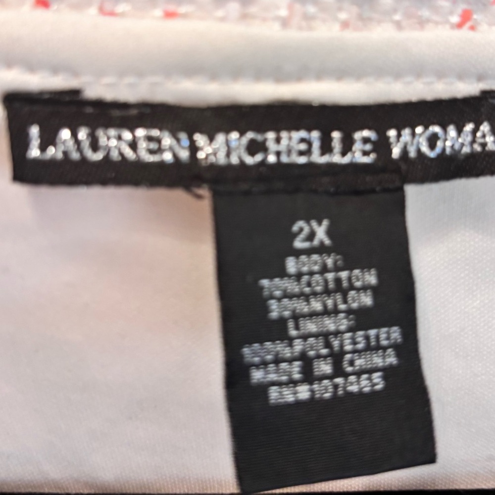 Lauren Michelle Women's White Lace Blouse - Picture 3 of 4